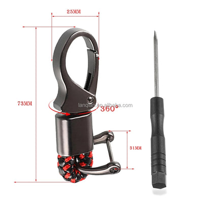 Rope Keyring Metal Keychain For Bikes And Cycles